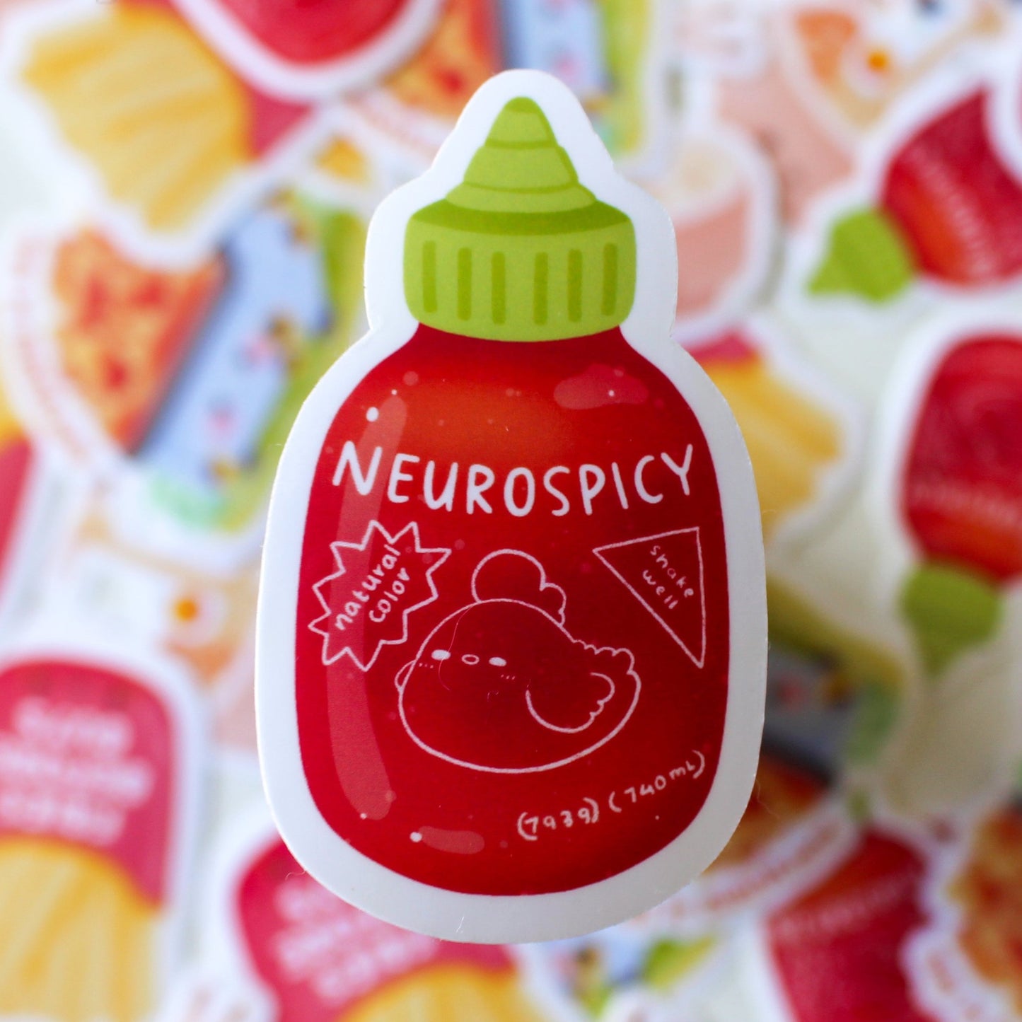 Neurospicy Sriracha Sticker