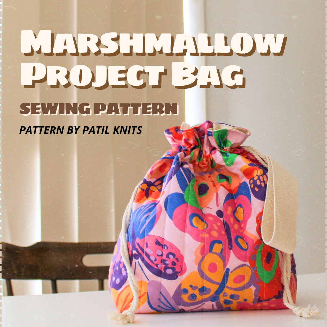 Patil Knits Marshmallow Bag Sewing Pattern Kit - Rosie
