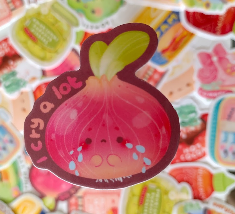 Crying onion Sticker