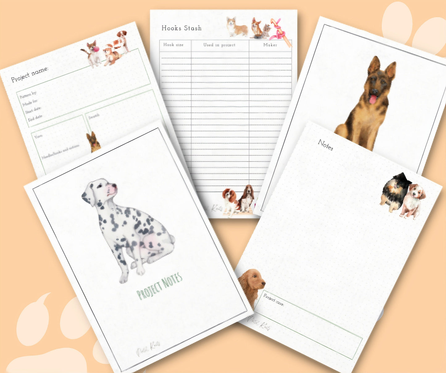 Doggos Knitting/ Crochet Digital Planner
