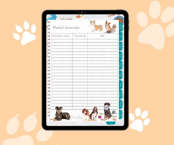 Doggos Knitting and Crochet Printable Planner