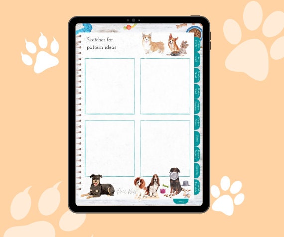 Doggos Knitting and Crochet Printable Planner