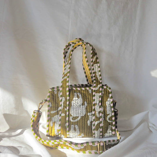 Olive Green Mini Tote Bag