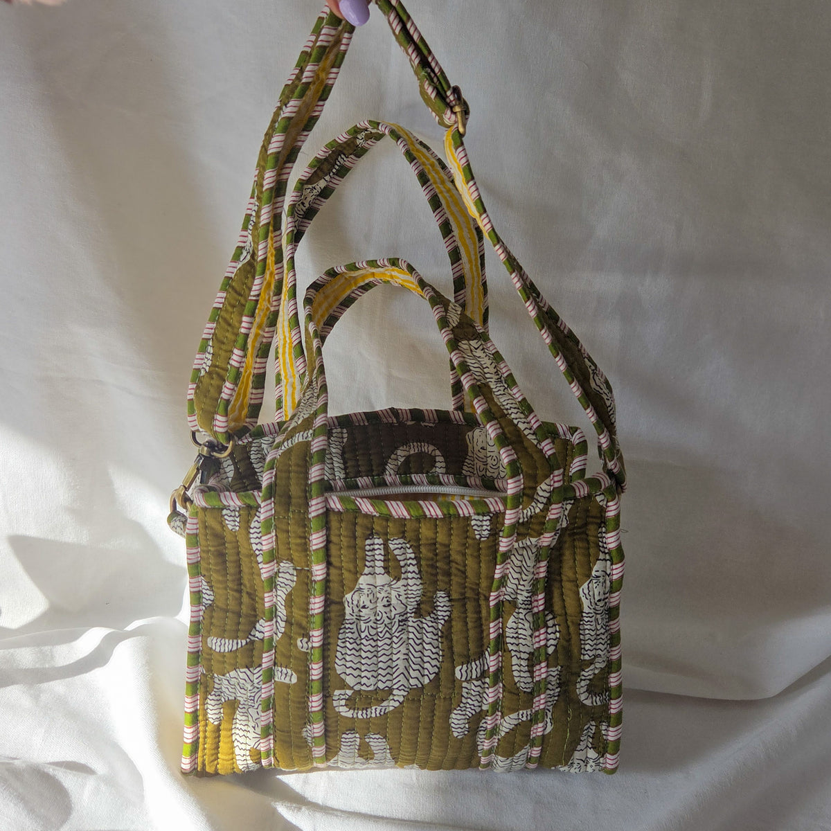 Olive Green Mini Tote Bag