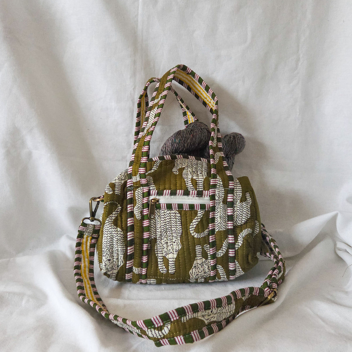 Olive Green Mini Duffle Bag