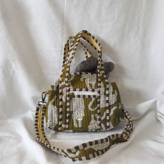 Olive Green Mini Duffle Bag