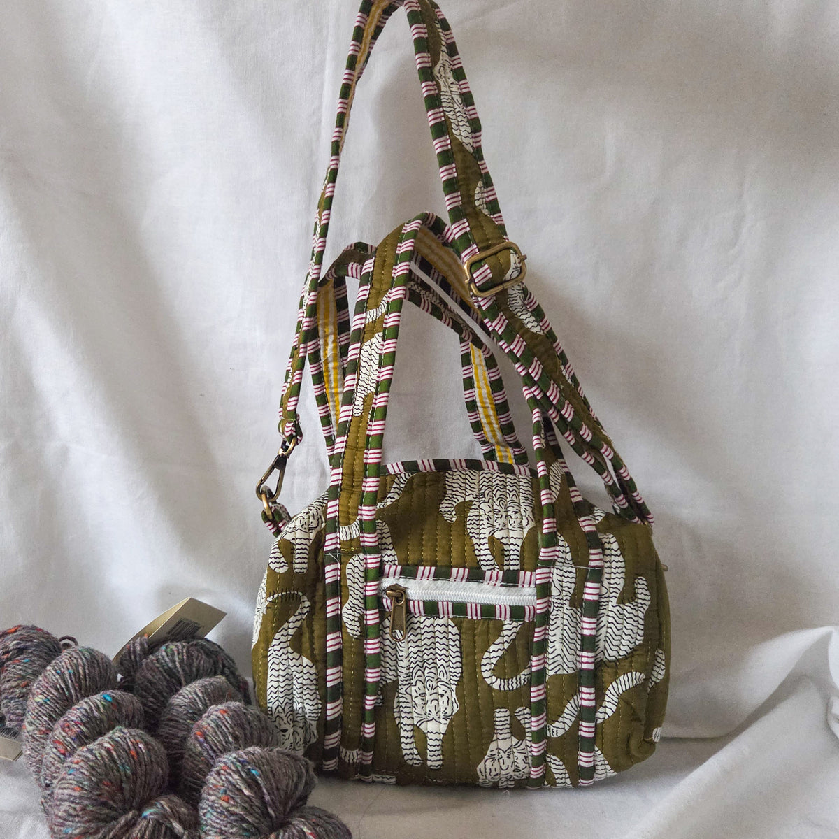Olive Green Mini Duffle Bag