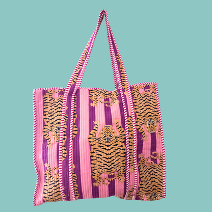Pink Tigers Tote Bag