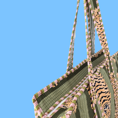 Green Tigers Tote Bag