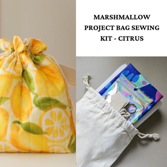 Patil Knits Marshmallow Bag Sewing Pattern Kit - Citrus