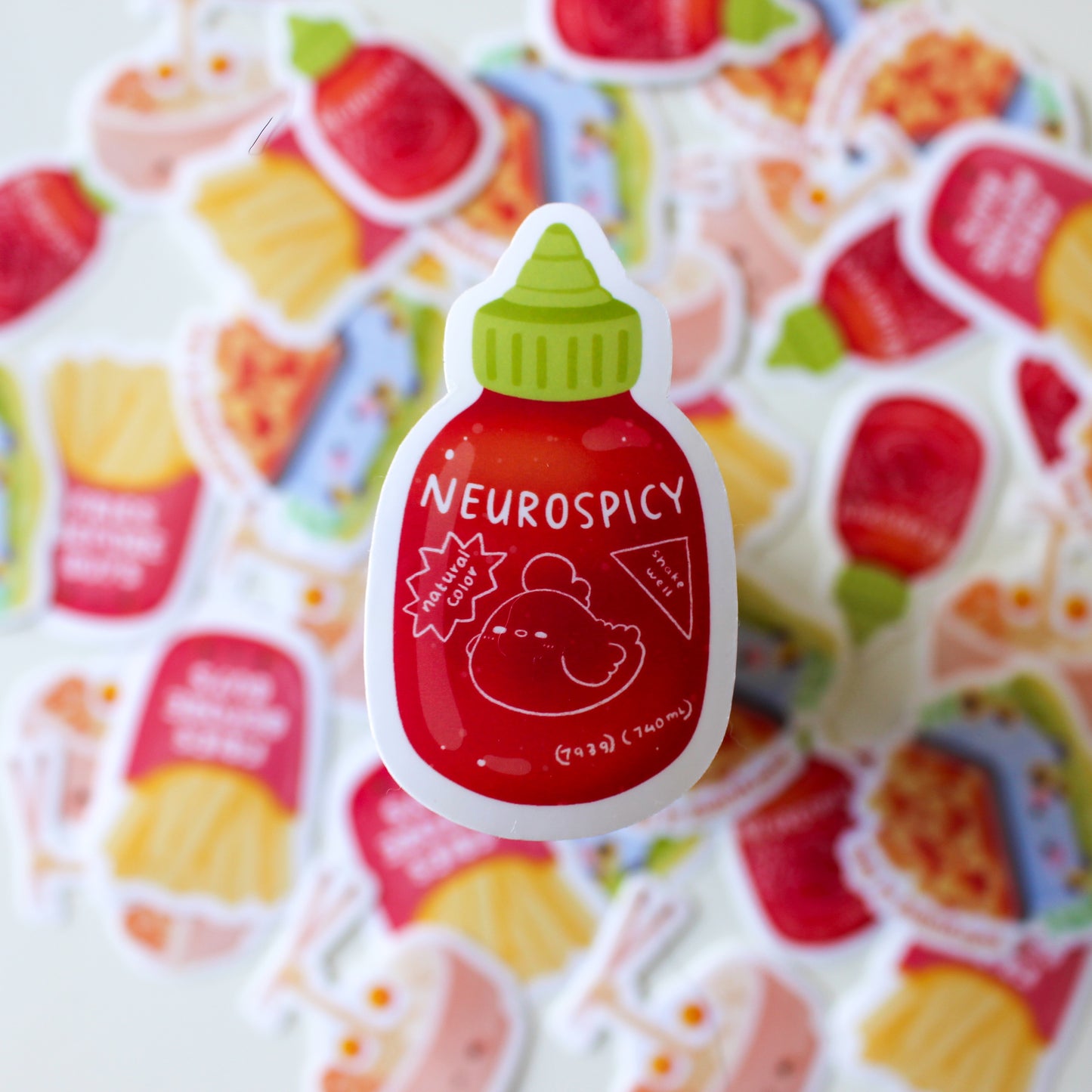 Neurospicy Sriracha Sticker