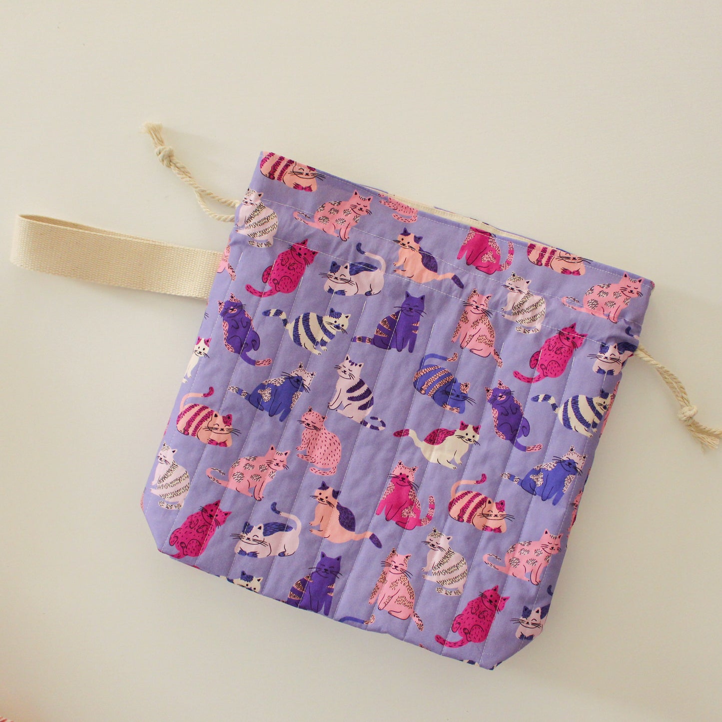 Whiskers Drawstring Project Bag