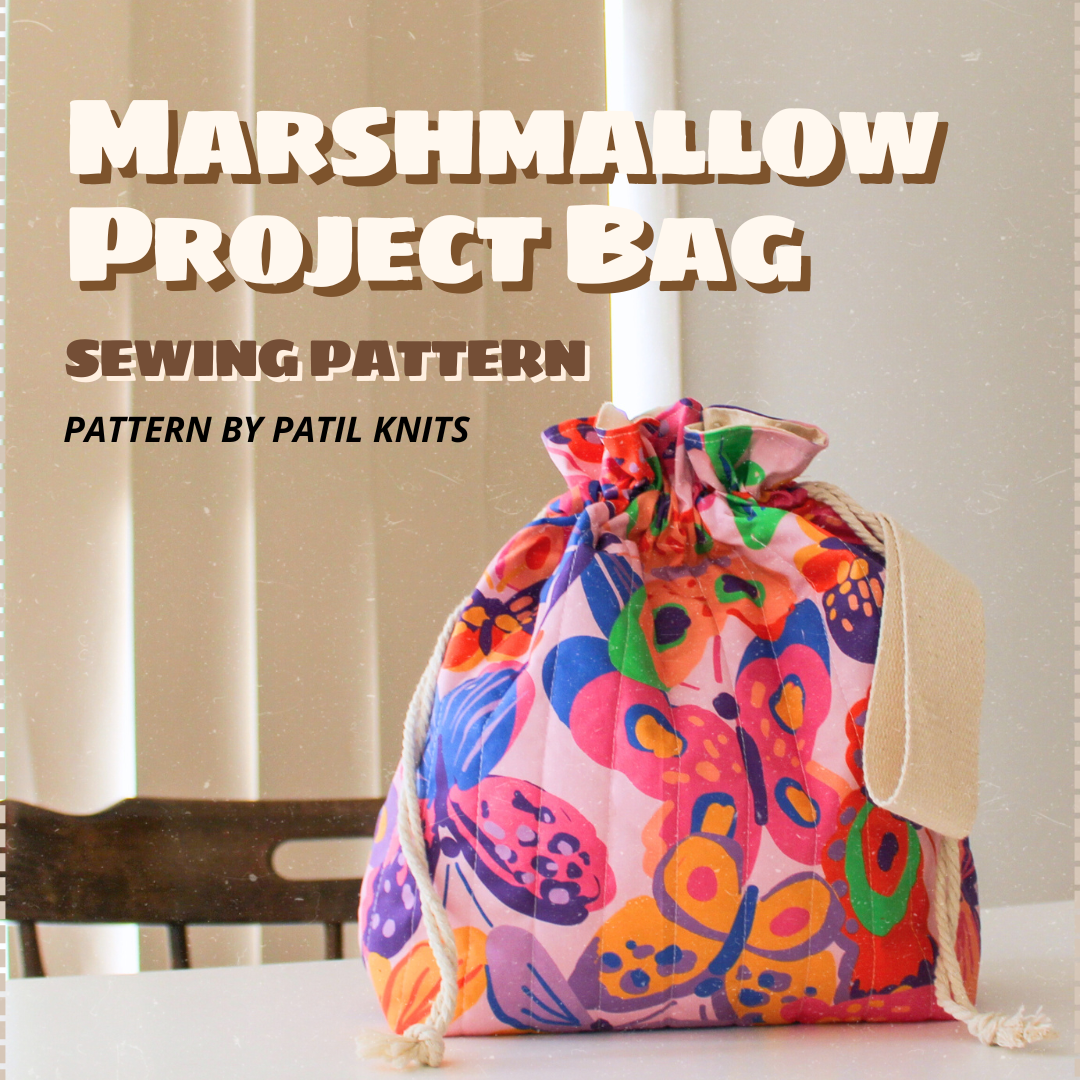 Patil Knits Marshmallow Bag Sewing Pattern Kit - Swirl