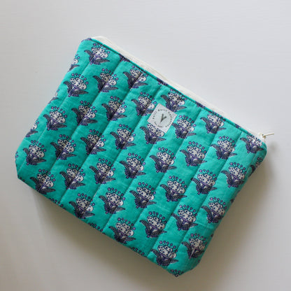 Blue Lotus Zipper Bag